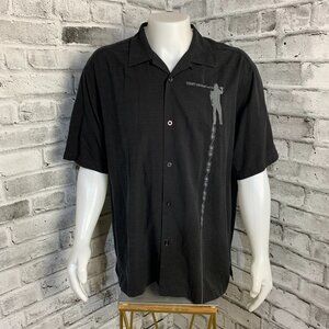 Tommy Bahama Baseball San Francisco Giants Button Up Shirt XL Black Silk MLB